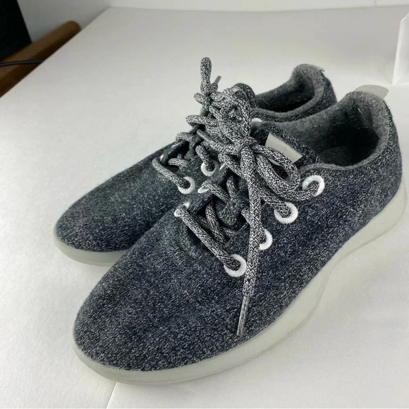 Allbirds Womens 7 Dark Gray Merino Wool Runner Lace Up Athletic Casual Shoes - Picture 3 of 6